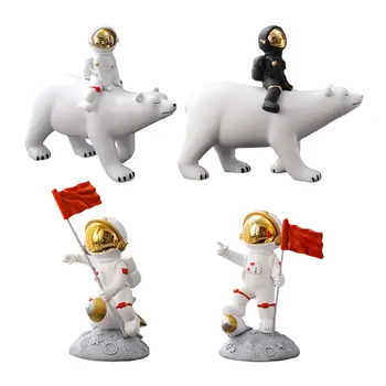 Astronauta Estátuas de Artesanato Apresentar Astronauta Enfeite de Prateleira de Prateleira de Dom Crianças 0