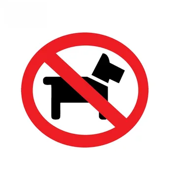 Aviso de Cães Não Decalque Animal PVC Adesivo de Carro Impermeável Cobertura de Zero Decalque para Mini Cooper Skoda Octavia,13cm*13cm