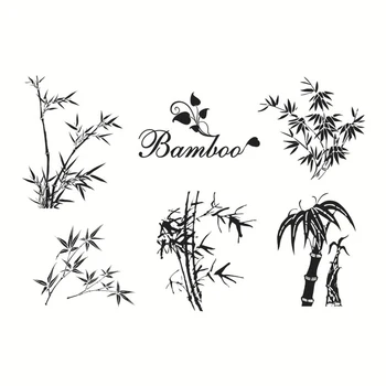 Bambu Transparente Clara de Silicone Carimbo/Selo para DIY Scrapbooking/Álbum de fotos Decorativo Limpar o Carimbo de Folhas