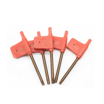 Bandeira vermelha chave T20 Ferramentas de Suporte chave de fenda chave de Fenda Acessórios padrão Torx para CNC ferramenta de suporte parafuso Torx chave