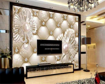 Beibehang papel de parede para parede 3 d pano de Seda e papel de parede soft pack de diamante jóias de luxo floral de fundo murais papel de parede 3d