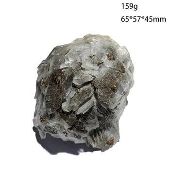 C6-7B Natural Pirita, Calcita Mineral Cristal de Espécimes da PROVÍNCIA De Hunan CHINA