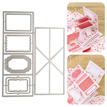 Cartão Pop-Up de Corte Morre Conjunto Twist & Pop Metal cortante Para DIY Scrapbooking Cartão Presente Modelo de Tomada de
