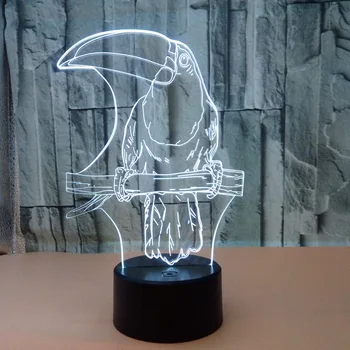 Criativo Bigbillbird Lâmpada de Mesa Led Usb Presente de Aniversário para Crianças, decoração de quartos 3D Candeeiro de Mesa de luz de Natal, luzes decorativas