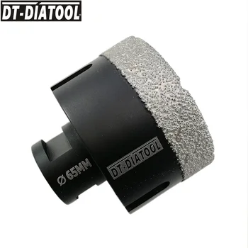 DT-DIATOOL 1piece Diâmetro 65mm Seco M14 Thread Vácuo Soldadas brocas diamantadas Buraco Viu Dia 2-1/2 polegadas furação Viu