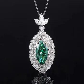 EYER 100% 925 Silverg Verde com Alto teor de Carbono do Diamante Radiante Anéis Para as Mulheres Espumante Casamento Jóias Finas 2