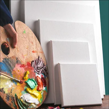 Em branco o Artista Puro Algodão, Lona Utilizados para a Pintura a Óleo sobre Tela de Polipropileno Moldura de Madeira Primer Pintura de Grande Tamanho DIY Quadro