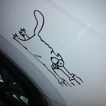 Engraçado Gato Gato dos desenhos animados do Carro adesivos,Corte Ocos Estilo de Filme Adesivos Para Carro Arranhões Oclusão Adesivos No Carro do Corpo
