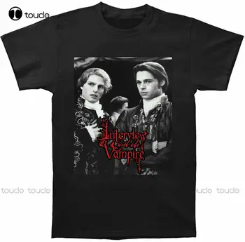 Entrevista Com O Vampiro Lestat E Louis Filme de Terror T-Shirt Unisexo camiseta de Algodão T-Shirt S-5Xl