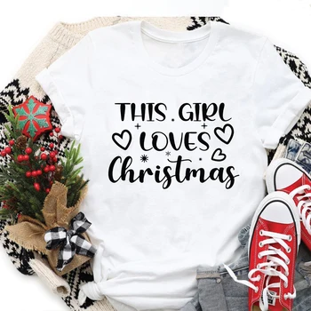 Esta Menina Gosta De Natal Camisa Amante Do Natal Camiseta Festa De Natal Tee Presente De Natal Natal Amante Roupas Casuais M