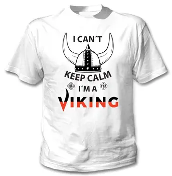 Eu não Posso Manter Clam eu sou Um Viking T-Shirt. Novo 100% Algodão Manga Curta-O-T-shirt com Decote Roupa Casual Mens Top
