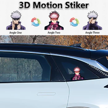 Gojo Anime Movimento 3D Adesivos de Jujutsu Kaisen Impermeável Adesivos para Carros,Mala para computador Portátil,Frigorífico,Motocicleta,Etc.