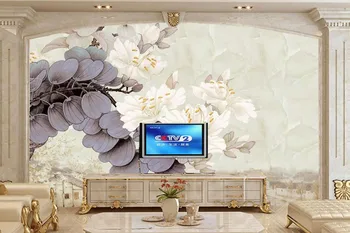 Grande mural, papel de parede,tinta Chinês pintura de flores mural,restaurante, sala de estudo sofá TV na parede do quarto em 3d papel de parede 0