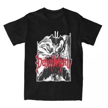 Homens Vintage Devilman T-Shirt Manga Demônio Puro Algodão Tops Casual Manga Curta O Pescoço T-Shirt Idéia do Presente T-Shirt