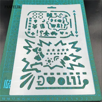 Hote Venda de cartão de decoração de scrapbook estênceis molde plástico do pulverizador do escudo de DIY bolo oco Enfeite a impressão de renda régua