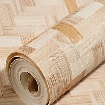 Imitação de Estilo Chinês de Palha de Bambu Textura de papel de Parede Sala Quarto Cenário 3d de Pvc Impermeável da Parede do Vinil Rolos de Papel 5