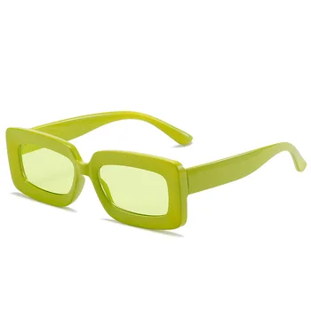 Ins Populares Retângulo Óculos de sol das Mulheres do Vintage Retro Geléia de Cor Óculos Feminino Tons UV400 Homens Quadrado Azul cor-de-Rosa de Óculos de Sol