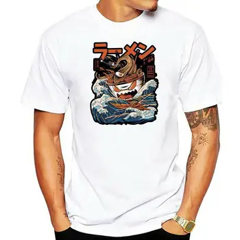 Japonês Harajuku T-Shirt Dos Homens 2022 Verão Hip Hop T-Shirts De Macarrão Navio Cartoon Streetwear Camisetas De Manga Curta, Top Casual Algodão