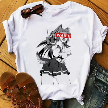 Japão anime Otaku kawaii girl waifu funny t-shirt dos homens 2019 verão novo branco casual manga Harajuku unisex t-shirt homme