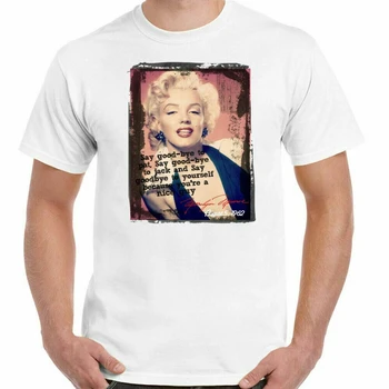 Marilyn Monroe T-Shirt. 60's 70's da Moda Premium de Algodão de Manga Curta-O-Pescoço Mens T-Shirt Nova S-3XL 0