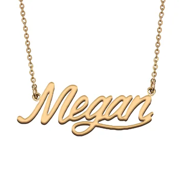 Megan Nome Personalizado da Colar Personalizado Pingente Gargantilha Personalizada, Jóia de Presente para Mulheres Meninas Amigo Presente de Natal