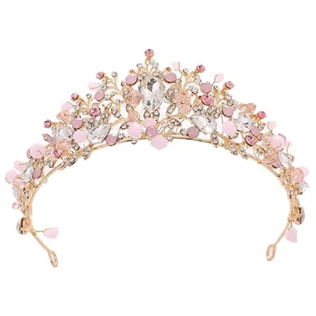 Menina Tiara De Cristal, A Princesa Traje Coroa Cabeça De Noiva De Casamento Artesanal Acessórios De Cabelo Dom Da Festa De Jóias