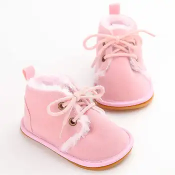 Menino Menina Sapatos de Neve Nova Botinhas para Bebê Tênis de Berço Sapatos de Inverno de Algodão Quente Sola Anti-derrapante Recém-nascido Criança Primeiro Caminhantes Sapatos
