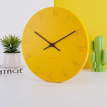 Moderno e Minimalista, Relógios de Parede de Design Redondo de Parede do Quarto de Relógio Silenciosa Cozinha Orologio Da Parete de Decoração para Sala de estar 0