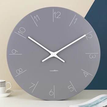 Moderno e Minimalista, Relógios de Parede de Design Redondo de Parede do Quarto de Relógio Silenciosa Cozinha Orologio Da Parete de Decoração para Sala de estar 1
