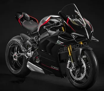 Molde de injeção ABS Novo Moto Carenagem Kit de Ajuste Para a Ducati V4 Panigale s 2020 2021 20 21 Carroçaria Conjunto Preto