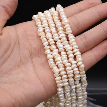 Natural de Pérola de água Doce Pérolas Oblatos Branco Solto Perles Para DIY de Artesanato Pulseira Colar Acessório de Fazer a Jóia de 15