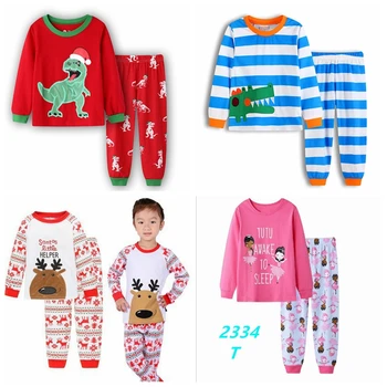 New Kids Pijama Conjunto de Crianças de Pijamas Animais dos desenhos animados Pijamas, Pijamas Menino de Topo de Meninas de Calça de Algodão roupa de Dormir 2PCS Conjunto de Roupa de