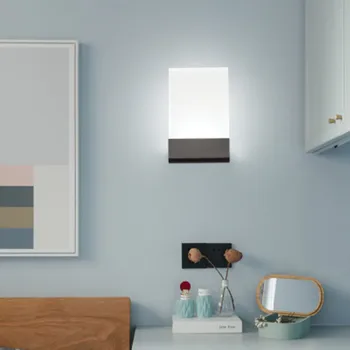 Nordic quarto de cabeceira lâmpada de acrílico preto e branco, sala de estar, corredor corredor da parede do DIODO emissor de luz