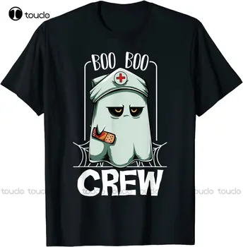 Novo Boo Boo Tripulação Enfermeira Fantasma Engraçado De Halloween Assustador Citações T-Shirt Camiseta Do Streetwear Tshirt Nova Populares Retro Gd Hip Hop