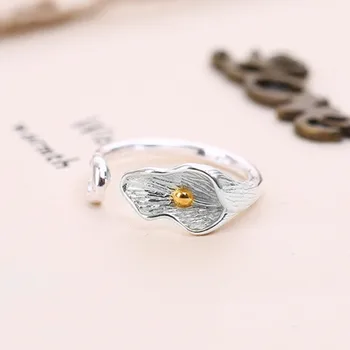 Novo coreano Charme Flor de Anéis para as Mulheres do sexo Feminino Anéis de Dedo Romântico Presente de Aniversário Para a Namorada Jóias 1