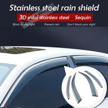 O Corpo de carro Estilo Adesivo Plástico Vidro de uma Janela de Vento Viseira Chuva/Sol Guarda de Ventilação Protetor de Peças Para KIA K5 2019-2022 3