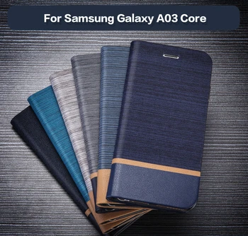 PU Carteira de Couro Case Para Samsung Galaxy A03 Core Business Caso de Telefone Para Galaxy A03 Core Book Caso de Silicone Suave da Tampa Traseira