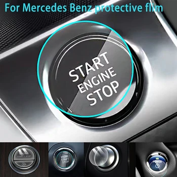 Para a Mercedes Benz motor do carro do botão iniciar do filme protetor de Um clique em Iniciar película de proteção, Botão de Ignição filme de acessórios para carros