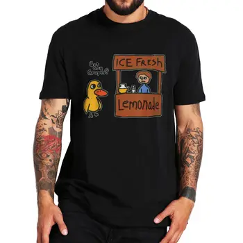Pato Funny T-Shirt de Gelo Limonada Fresca Tem Uvas T-Shirt Tamanho do europeu de Algodão Puro Tops Tee