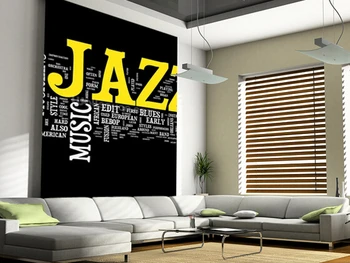 Personalizado 3 d murais de parede papel de parede, Jazz, Música usada no KTV, bar, sala de estar de plano de fundo de parede de PVC e papel de parede 0