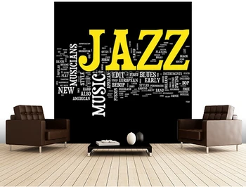 Personalizado 3 d murais de parede papel de parede, Jazz, Música usada no KTV, bar, sala de estar de plano de fundo de parede de PVC e papel de parede 1