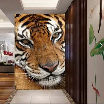 Personalizado, Papel de parede 3D. O tigre é usado na sala de estar, quarto, restaurante na parede do fundo impermeável papel de parede de vinil