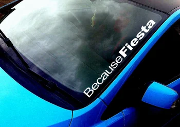 Porque Fiesta QUALQUER COR de pára-Brisas Adesivo Ford ST RS Esporte de Carro de Vinil Decalque Estilo