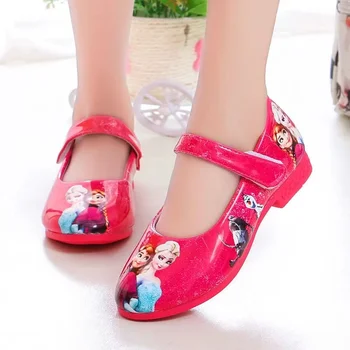 Primavera bonito meninas macio, com sola de sapatos de cristal arco de lantejoulas da menina de flor em couro sapatos de princesa sapatos outono sapatos casuais