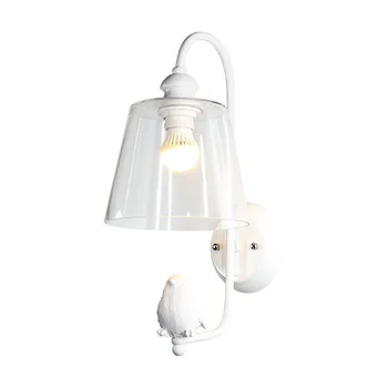 Pássaro de resina da lâmpada de vidro moderna e minimalista, sala de estar, quarto de cabeceira de engenharia lâmpada led estilo Nórdico lâmpada de parede, iluminação de LB72109