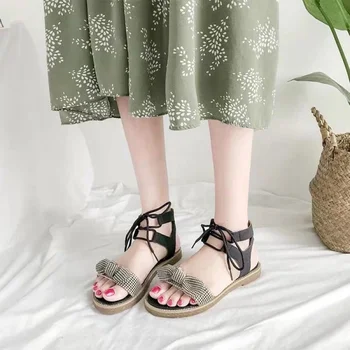 Sandálias das Mulheres Sapatas Planas Arco 2019 Verão Novo Aluno da Maré Selvagem Harajuku Style Ins Net Sapatos Vermelhos 2