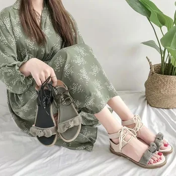 Sandálias das Mulheres Sapatas Planas Arco 2019 Verão Novo Aluno da Maré Selvagem Harajuku Style Ins Net Sapatos Vermelhos 3