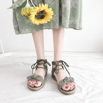 Sandálias das Mulheres Sapatas Planas Arco 2019 Verão Novo Aluno da Maré Selvagem Harajuku Style Ins Net Sapatos Vermelhos 4