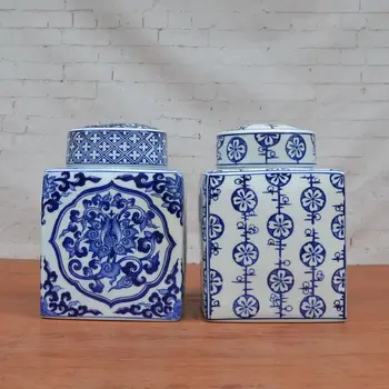 Tao Caicai do novo clássico de porcelana de interiores, decoração pote de cerâmica com decoração quatro Europeia suave decoração