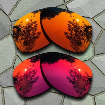 Vermelho, Laranja e Violeta Vermelho Óculos de sol Polarizados de Substituição de Lentes para Oakley Dispatch 2